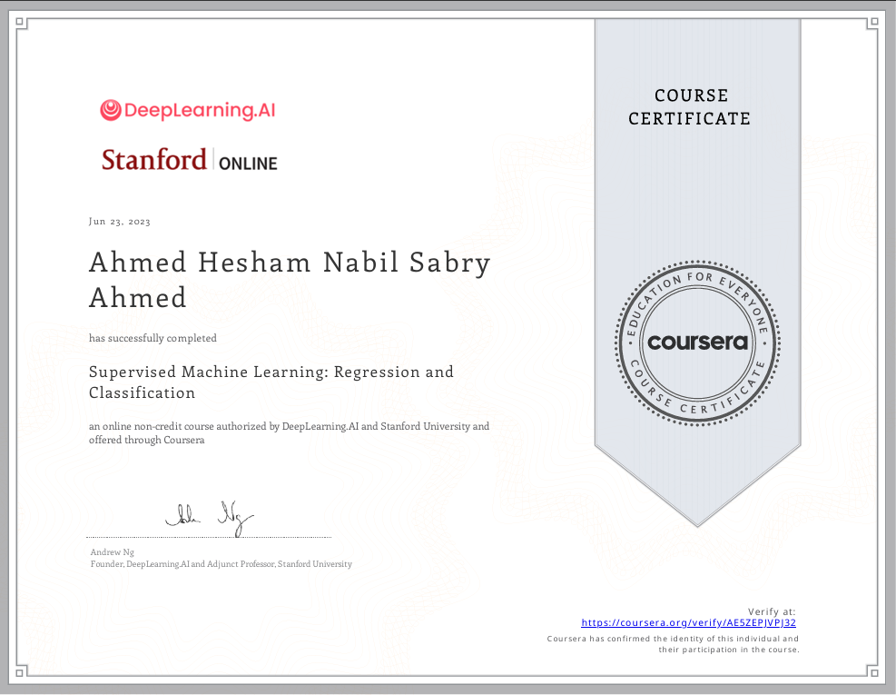 Stanford Online Certificate